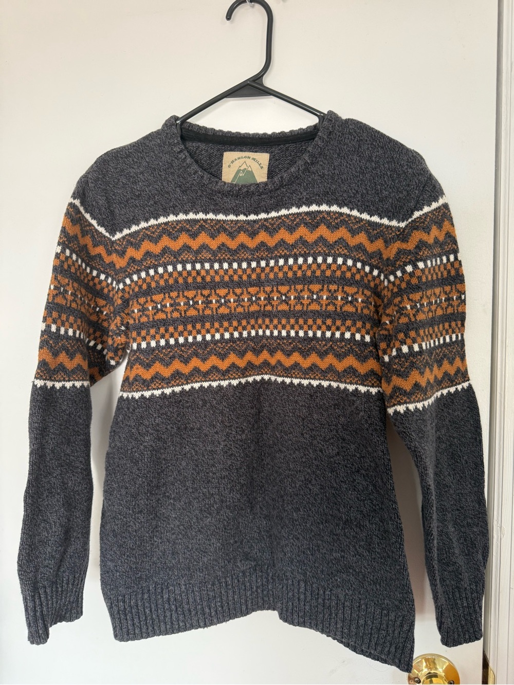 Unisex 60% cotton Charcoal Crewneck Sweater size M
